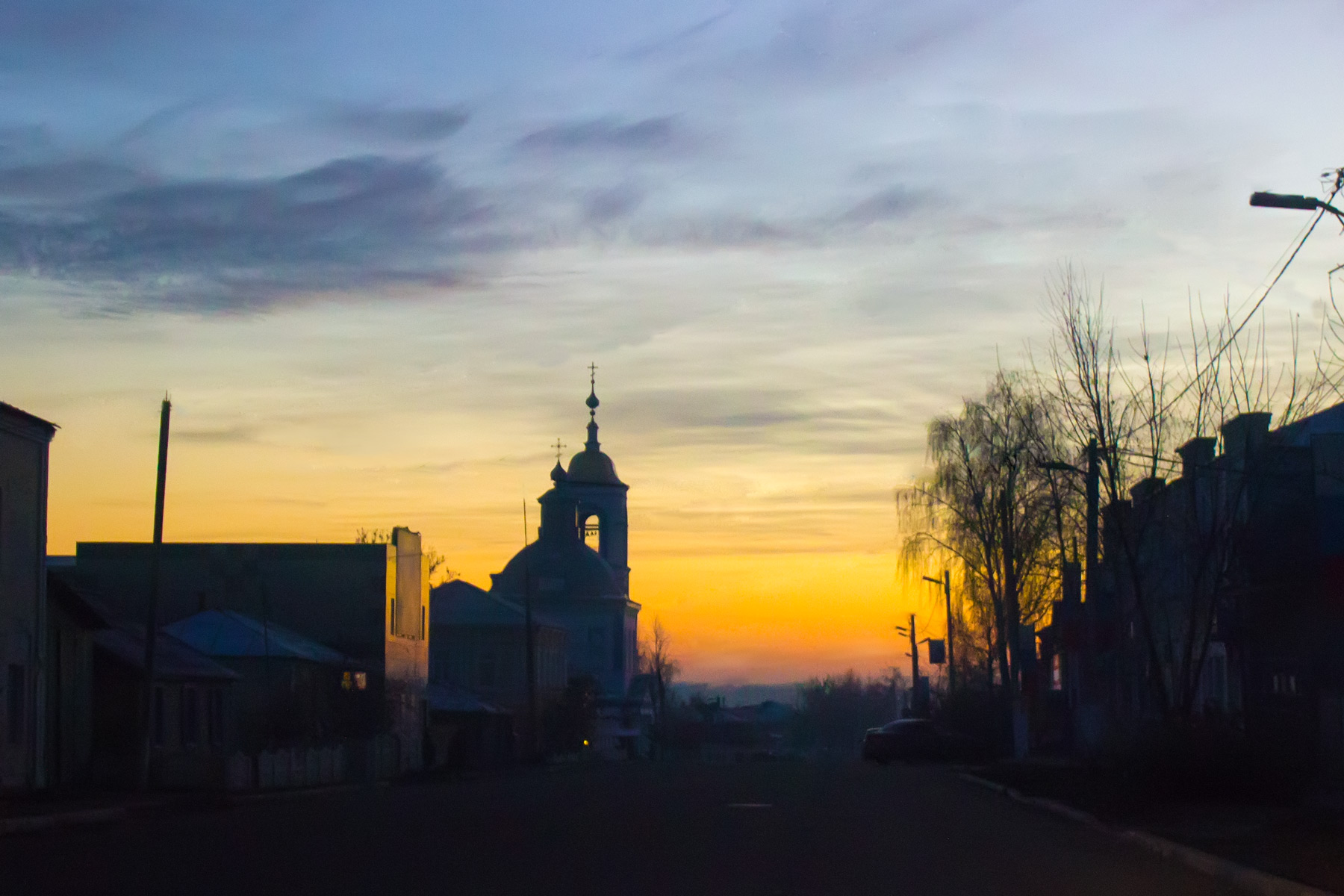 Храм на закате